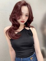 ソヨン 栄2号店(SOYON)&nbsp;フェイスレイヤー/小顔ヘア/ウェーブヘア/暖色カラー/2wayバング