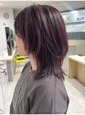 レイヤーカット×バイオレットカラー