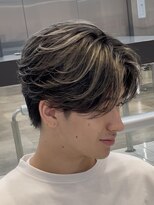 フィフスパーク(fifth PARK) 渋谷メンズハイライトカラー緩めスパイラルパーマメッシュカラー