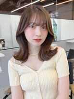 フォンズ(FONS)&nbsp;外ハネくびれ　オリーブベージュ　マロンベージュ