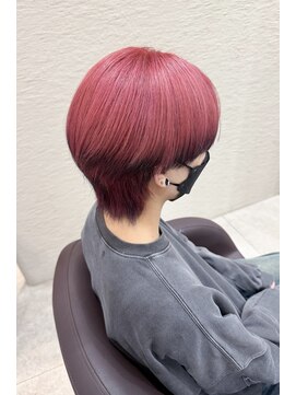 シュク 高円寺(SYUK) サーモンピンク/裾カラー/アンニュイ/マッシュウルフ【kanna】