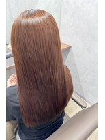 ネウィ 宮崎店(newi)&nbsp;艶感レッドブラウン美髪ロングストレート