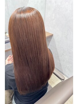 ネウィ 宮崎店(newi) 艶感レッドブラウン美髪ロングストレート