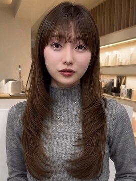 アビー(ABBEY3) 顔まわり顔周り前髪カットミディアムレイヤーロングレイヤー