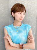 ハンサムショート/丸みショートボブ/20代30代40代50代/顔周り