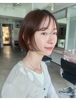 クラン バイ ヘッドライト 青葉台店(clan by HEADLIGHT) 丸すぎない襟足スッキリボブ 前髪あり