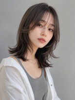 トリニティ(trinity)&nbsp;ブリーチなしカラー髪質改善グレージュミディアムウルフレイヤー