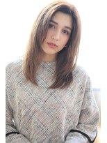 ヘアーアートシフォン 池袋西口店(Hair art chiffon)&nbsp;黒髪似合わせカットグレージュグラデーションカラーのふわミディ