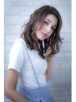 エルデ ナインズ ヘアー スタンド 川口店(elde 9's HAIR STAND)&nbsp;大人かわいいクラシカルボルドーフェザーロング耳かけ斜めバング