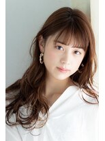 ヘアーアートシフォン 川口東口店(hair art chiffon) オリーブアッシュorピンクベージュのボブルフ風ロングボブ