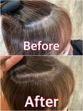 リプ(Lipu) 【脱白髪染めリタッチカラー】お客様ビフォーアフター