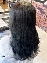 ヴァンクラウドコウベ(VENT CLOUD KOBE) 10代20代30代大人可愛い艶感アッシュブルー裾カラー立体感