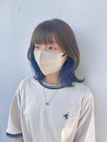 カリーナコークス 原宿 渋谷(Carina COKETH) ブルー/オリーブ/インナーカラー/ダブルカラー/イヤリングカラー