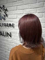 ヘア スパ ビューティー エールフォルム(HAIR SPA BEAUTY YELLFORME)&nbsp;チェリーピンク×外ハネスタイル
