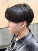 刈り上げセンターパートナチュラルニュアンスパーマ