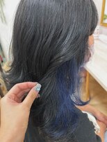 ヘアー ラルゴ(HAIR LARGO) darkblue × イヤリングカラー