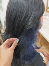 ヘアー ラルゴ(HAIR LARGO) darkblue × イヤリングカラー