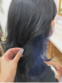 darkblue × イヤリングカラー