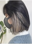 天神大名今泉ブリーチカラーインナーカラーイヤリングカラーボブ