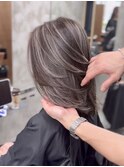 ハイライトレイヤーカットミルクティーグレージュ