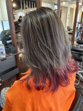 ビューティーヘアサロン アングル 八戸ノ里店(Beauty Hair Salon angle) ハイトーングラデーションカラー