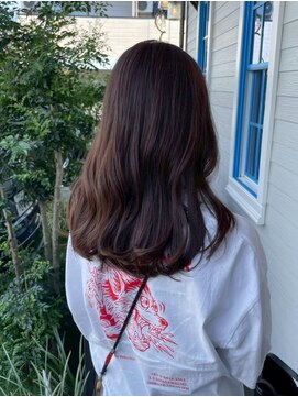 アズグロウヘアー(AS GROW HAIR) アプリコットオレンジ艶感ダークブラウンウェーブ