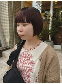 ぱつっとワイドバング/切りっぱなしボブ/前髪ストレート/