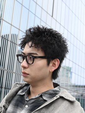 フィフス 渋谷(fifth) 渋谷ルーズショートスパイキーパーマ短髪アップバング2wayメンズ