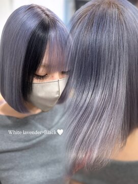 シェノン(CHAINON) White purple×Black