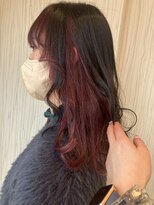 ビス フルール 日暮里店(Vis fleur) ロングヘア/インナーカラー/ベリーピンク