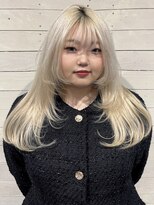 ルノン フィージュ(LUNON fieju)&nbsp;ダークパープルナチュラルショートミルクブラウンダウンバング
