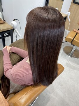 テラスヘア 新潟駅南(TERRACE hair) 縮毛矯正とカラーの同日施術でまとまるツヤ髪へ!!
