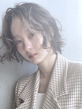 アイティー バイ アルバム 中野店(IT by ALBUM) ウェーブボブ_イヤリングカラーラベンダーカラー_48302