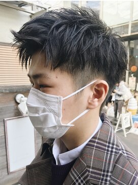 バイフィフス 原宿/表参道(by fifth) アップバングショート/ツーブロック/黒髪/大人/パーマ○