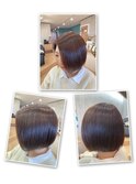 素髪ボブ
