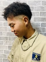 サロンドクロエ(Salon de Chloe)&nbsp;《Chloe/倉敷》　ツイストパーマ××スキンフェード××黒髪