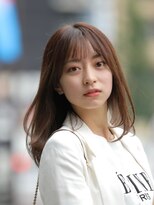 エンディアリング 東銀座(Endearing)&nbsp;垢抜けイメチェン前髪カット顔まわり韓国セミロング髪質改善
