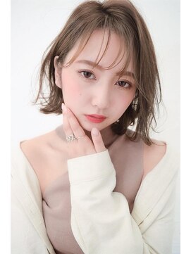 アンジェリカ 広島駅前店(ANGELICA) ANGELICAシースルーバングセピアベージュショート