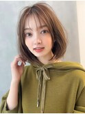 抜け感エアリーミントアッシュボブ