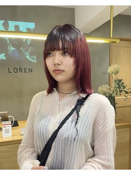 ローレン(LOREN) 【LOREN】赤髪デザインカラー、カット