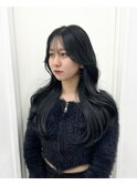 レイヤーロング韓国ヘア