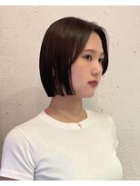 ルーム(Loom.)&nbsp;黒髪ボブぱっつん前髪ボブミニボブ切りっぱなしボブ