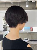 バイオレットショート/ハンサムショート/くすみカラー/船橋