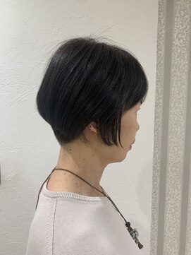 アッシュ 仙川店(Ash) 50代縮毛矯正毛 ハンサムショート 初刈り上げ メンズライク