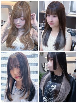 アンス 大阪梅田(ANs.) 20代30代40代イヤリングカラー耳掛けオリーブグレージュ髪質改善