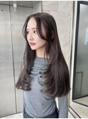 マロンベージュ×小顔レイヤー×韓国風巻き×髪質改善
