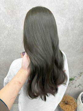 アルドーレフィエロ シンサイバシ(Ardore fiero shinsaibashi) オリーブアッシュ 6トーン ブリーチなし20代30代40代