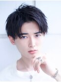 短髪ビジネスショートアップバング刈り上げツーブロック