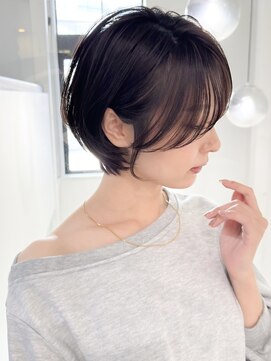 ロンドエニカ 大宮(Lond enika) 黒髪カタログ/ショート/オリーブグレー/小顔に見せるヘア☆138