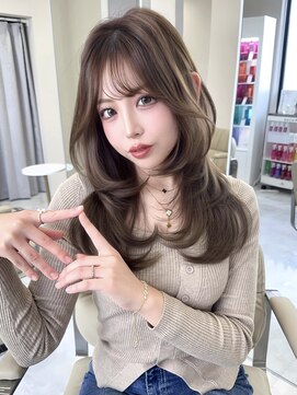 ノエラ(NOELA) レイヤーカット/韓国ヘア/ハッシュカット/ベージュカラー/顔周り